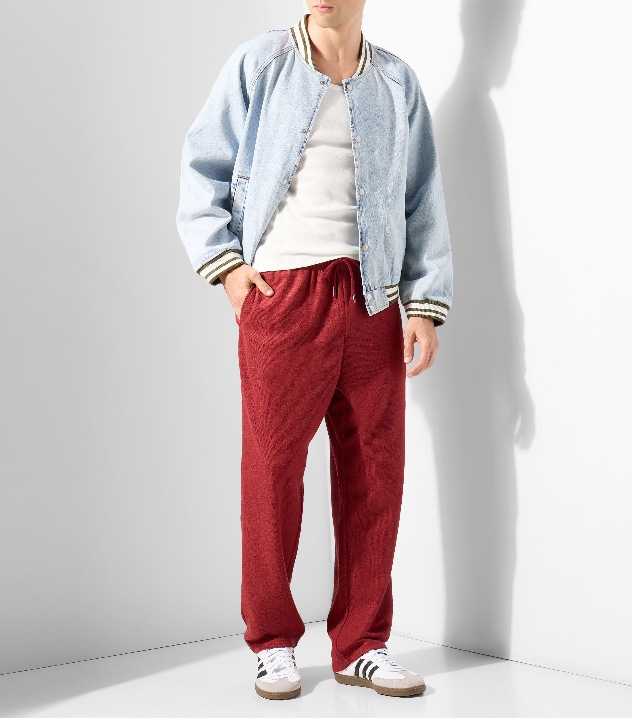 Chamarra bomber de mezclilla Hombre